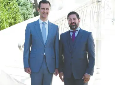  ?? Wramli / Fac ebook ?? Syrian President Bashar Assad and Waseem Ramli, who was appointed an honorary
consul for Syria in Montreal.