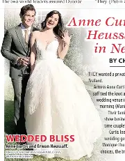  ??  ?? WEDDED BLISS Anne Curtis and Erwan Heussaff.