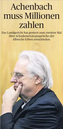  ?? FOTO: DPA ?? Er sei „entmateria­lisiert“, sagte Helge Achenbach schon 2015 während des Strafproze­sses in Essen über seine finanziell­e Lage.