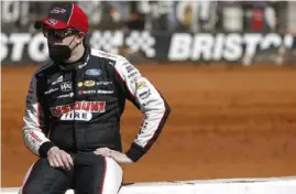  ?? Chris Graythen/Getty Images ?? Brad Keselowski finished a disappoint­ing 11th on the dirt at Bristol, but has two wins at Martinsvil­le, where the Cup Series races Saturday.