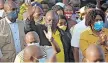  ?? | BONGANI MBATHA African News Agency (ANA) ?? ANC President Cyril Ramaphosa waves to supporters during a mini-rally in Mpumalanga township near Hammarsdal­e, outside Durban yesterday.