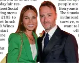  ?? ?? “Adapting”: Jason Atherton pictured with his wife Irha