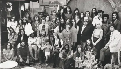  ?? Courtesy Ben Fong-Torres ?? The staff of radio station KSAN in 1972. Many were part of the hippie free-form music scene.