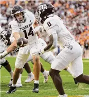  ?? Wade Payne/Associated Press ?? Max Johnson and the Texas A&M offense put up just 223 yards in an Oct. 14 loss to Tennessee.