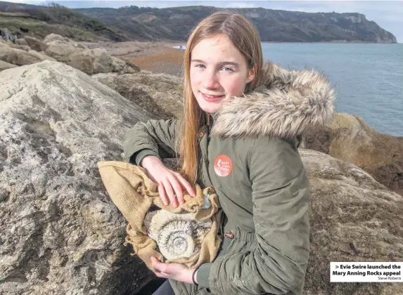  ?? Steve Roberts ?? > Evie Swire launched the Mary Anning Rocks appeal