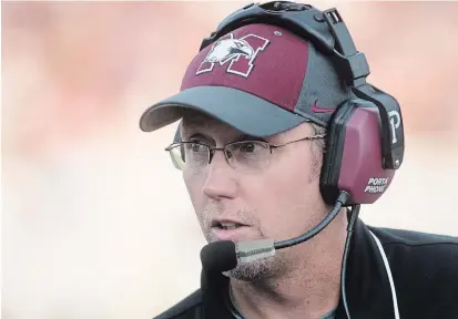  ?? SCOTT GARDNER THE HAMILTON SPECTATOR FILE PHOTO ?? Greg Knox, seen here with the McMaster Marauders, signed on as defensive backs coach with the Ottawa Redblacks a year ago but has yet to see a game as the Canadian Football League season was called off due to COVID-19.