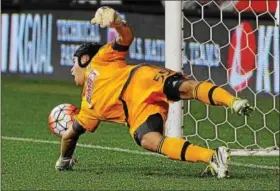  ?? DIGITAL FIRST MEDIA FILE ?? Union goalkeeper John McCarthy will be making his eighth straight start Saturday night as the Union visit the San Jose Earthquake­s.