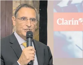  ?? EFE ?? Clarín. Ya tiene 150 mil abonados, contó Héctor Aranda, el CEO.