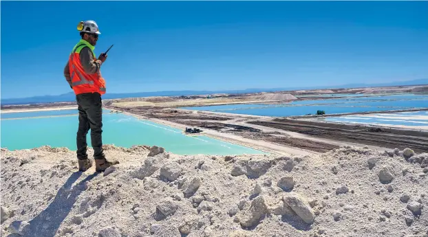  ?? ?? 200.000 τόνους λιθίου εξόρυξε το 2022 η Χιλή, η οποία είναι η μεγαλύτερη παραγωγός χώρα της ηπείρου