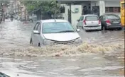  ?? RAHUL GROVER/HT ?? Incessant rain in the past few days has caused problems for residents of the city’s lowlying areas.