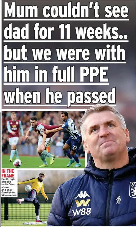  ??  ?? Smith, right, can call on McGinn, above, and Jack Grealish for Villa’s return IN THE FRAME