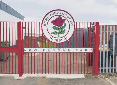  ??  ?? Bonnyrigg Rose’s New Dundas Park, but it’s a scene repeated across the country as football below the Championsh­ip is suspended