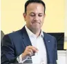  ??  ?? HOPEFUL Varadkar votes