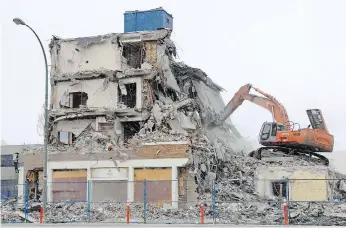  ?? TROY FLEECE FILE ?? The Plains Hotel in Regina was demolished in December 2011.