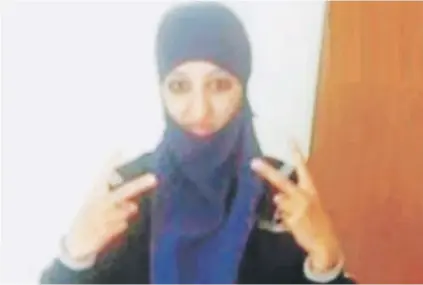  ??  ?? ► Hasna Boulahcen, la joven de 26 años que se inmoló en Saint-Denis en 2015.