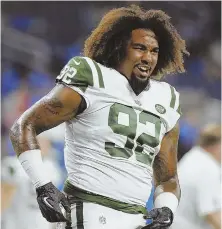  ?? AP PHOTO ?? BRIGHT SPOT: There won’t be much to cheer about this season for New York Jets fans, but nose tackle Leonard Williams will be one of their best players.