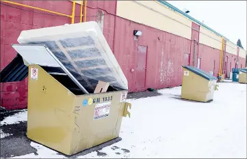  ?? NEWS PHOTO COLLIN GALLANT ?? Regional landfill officials have instituted a new fee of $15 to $20 to dispose of mattresses or furniture at the facility near Redcliff.