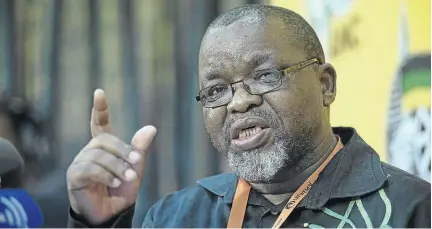  ?? IHSAAN HAFFEJEE ?? Secretary-general Gwede Mantashe says the female president ticket is just a campaignin­g tool.