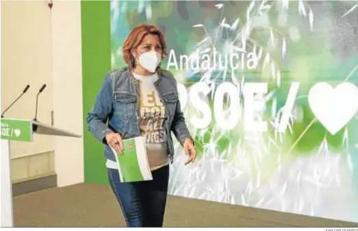  ?? JUAN CARLOS MUÑOZ ?? Susana Díaz, el pasado jueves en la sede del PSOE de Andalucía.