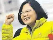  ?? Cchaj Jing-wen během předvolebn­í kampaně. ??