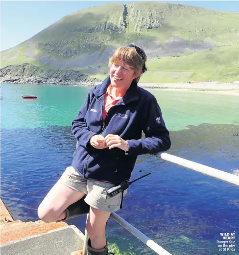  ??  ?? WILD AT HEART Ranger Sue on the pier at St Kilda