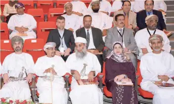  ??  ?? Forum for Strategic Research Projects Funded by His Majesty’s Trust Fund was inaugurate­d by Shaikh Khalid bin Hilal al Maawali, Chairman of the Majlis Ash’shura, at SQU’S Lecture Theatre on Tuesday.