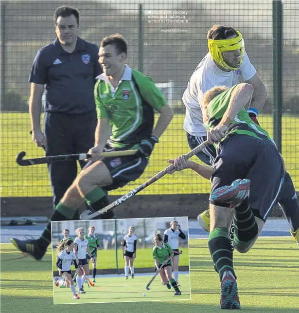 ?? Angus Matheson ?? Southport Hockey mens and ladies in action at Greenbank