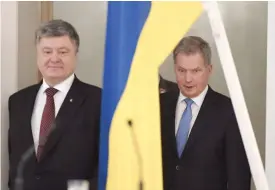  ?? Foto: Heikki Saukkomaa ?? Det bedömer Ukrainas president Petro Porosjenko att Nordstream II för med sig.
