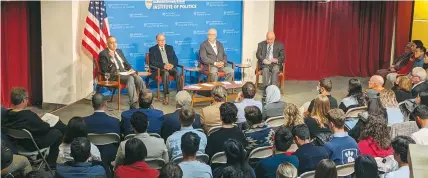  ?? (Barak Sella) ?? A JFK FORUM panel event in October, right after the Hamas massacres and the outbreak of the Gaza war: ‘Witnessing how Harvard conducted itself in the weeks following the events of October 7, I felt ashamed to be a part of this institutio­n,’ says the writer.