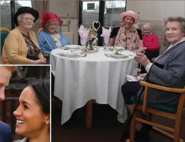  ??  ?? Mary Boyle, Sadie Cunningham, Jacinta Byrne and Constance Butterly pictured in Termonfeck­in’s Sunhill Nursing Home where a Royal Wedding celebratio­n will take place on May 19th.