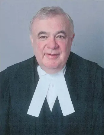  ??  ?? Chief Justice Christophe­r Hinkson says he’s ‘frustrated’ by B.C.’s judge shortage.