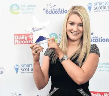  ??  ?? A winner Danielle was named primary school teacher of the year earlier this year