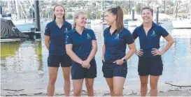  ?? ?? Sarah Hoffman, Tash Bryant, Lisa Darmanin and Nina Curtis are part of the Team Australia Challenge for the 2024 America’s Cup. Picture: Britta Campion