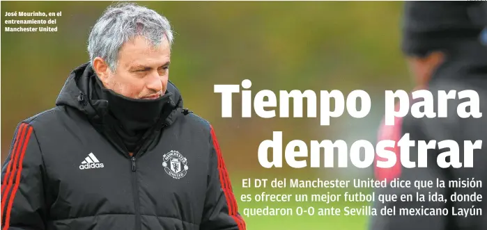  ??  ?? José Mourinho, en el entrenamie­nto del Manchester United Inglaterra