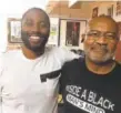  ?? Courtesy Ron Stallworth ?? Ron Stallworth, right, with his “movie alter-ego,” John David Washington.