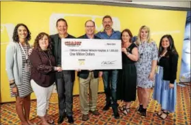  ?? SUBMITTED PHOTO ?? Giant Food Stores has announced the donation of $1 million in grants to three Children’s Miracle Network Hospitals: Children’s Hospital of Philadelph­ia, Penn State Children’s Hospital Hershey and Geisinger Medical Center. Shown here left to right are:...