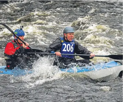  ?? Pictures: Steve MacDougall/Cameron Cormack. ?? Competitor­s at the final stretch of the event at Perth.