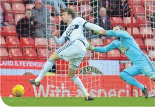  ??  ?? Patrick Bamford scores one of his two goals for Middlesbro­ugh