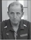  ?? SEAN D. ELLIOT/THE DAY ?? Harvard coach Charley Butt