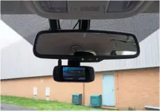  ??  ?? The dashcam and its bespoke bracket is now up and working in a neat and unobtrusiv­e position in my Honda CR-V.