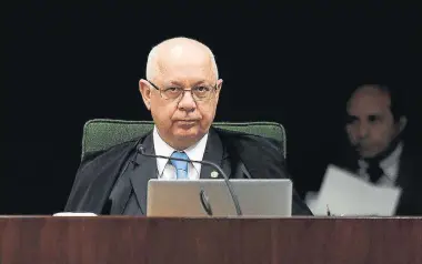  ?? DIDA SAMPAIO/ESTADÃO-13/10/2015 ?? Transparên­cia. O ministro do STF Teori Zavascki diz que doações ocultas criam uma ‘cortina de fumaça’