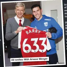  ??  ?? All-smiles: With Arsene Wenger