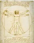  ?? Foto: dpa ?? Italien nimmt vor allem den Wissenscha­ftler in den Blick: Leonardos um 1490 entstanden­e Zeichnung des Vitruviani­schen Menschen.