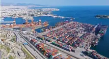  ?? Shuttersto­ck ?? The commercial port of Piraeus, Greece, where assistance from the Saudi drug enforcemen­t agency has led to a major narcotics bust.