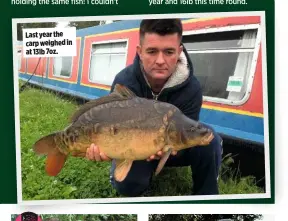  ??  ?? Last year the carp weighed in at 13lb 7oz.