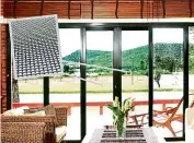  ??  ?? Majestec Security Screens offer security, insect screens, ventilatio­n and clear views.