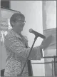  ?? DANIELA ALTIMARI HARTFORD COURANT ?? Longtime LGBTQ rights activist Anne Stanback addresses a crowd of more than 100 Sunday at a celebratio­n of the 10-year anniversar­y of the Kerrigan ruling, which legalized gay marriage in Connecticu­t.