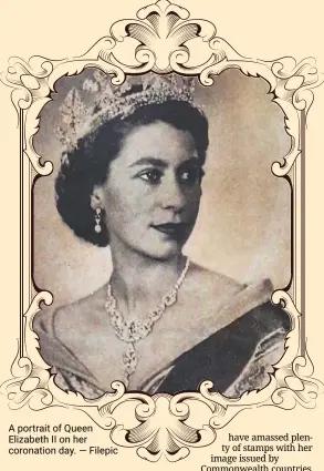  ?? — Filepic ?? a portrait of Queen elizabeth ii on her coronation day.