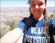  ??  ?? Rachel DeStefano, class of 2015, has Pottstown Pride as wide as the Grand Canyon.