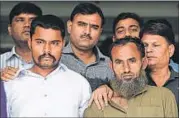  ?? SONU MEHTA / HT ?? Subhash Jangir and Maulana Ramzan, arrested on charges of aiding a Pakistan high commission employee in espionage.